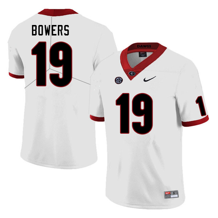 Georgia Bulldogs #19 Brock Bowers College Football Jerseys Sale-White